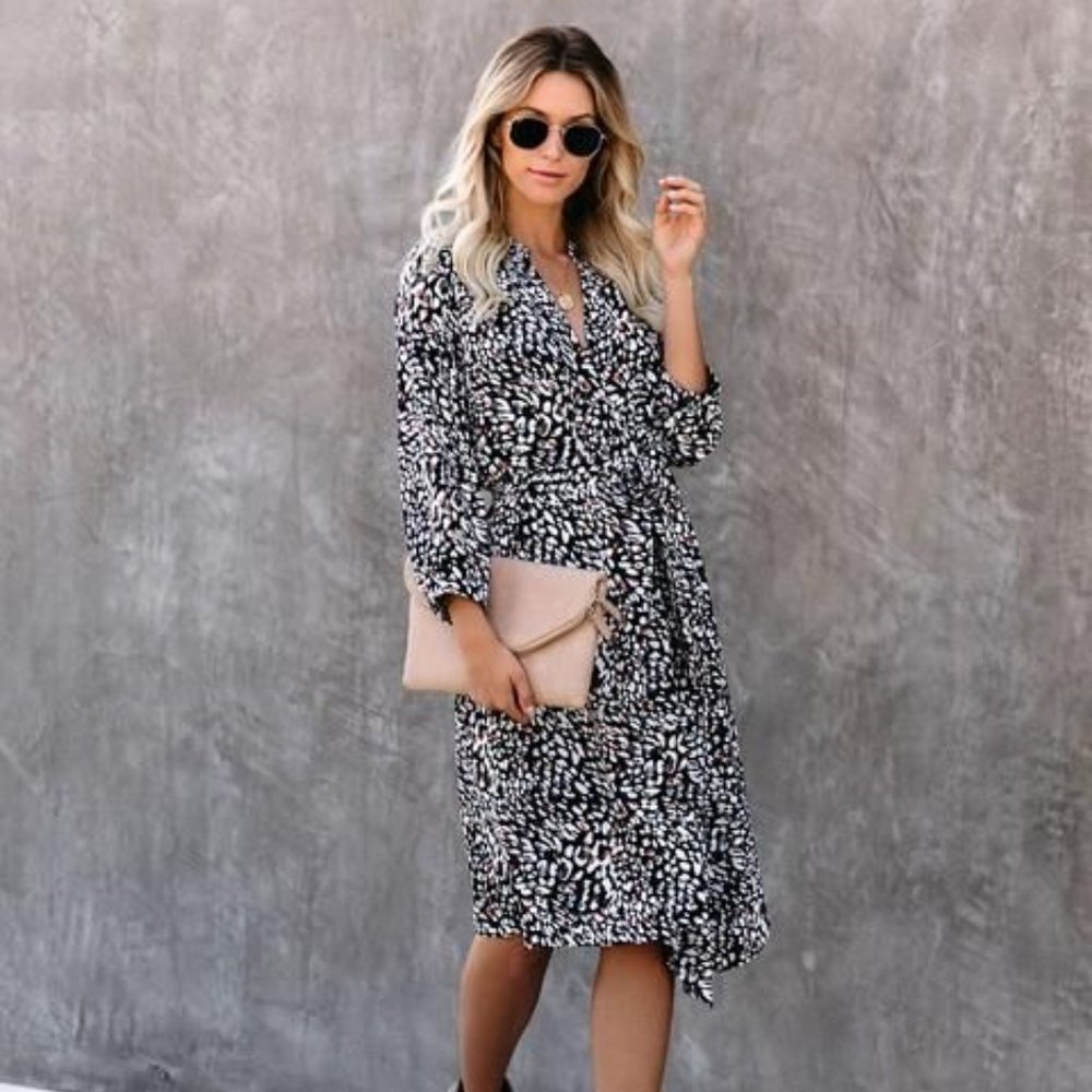 VICI Printed Wrap Dress